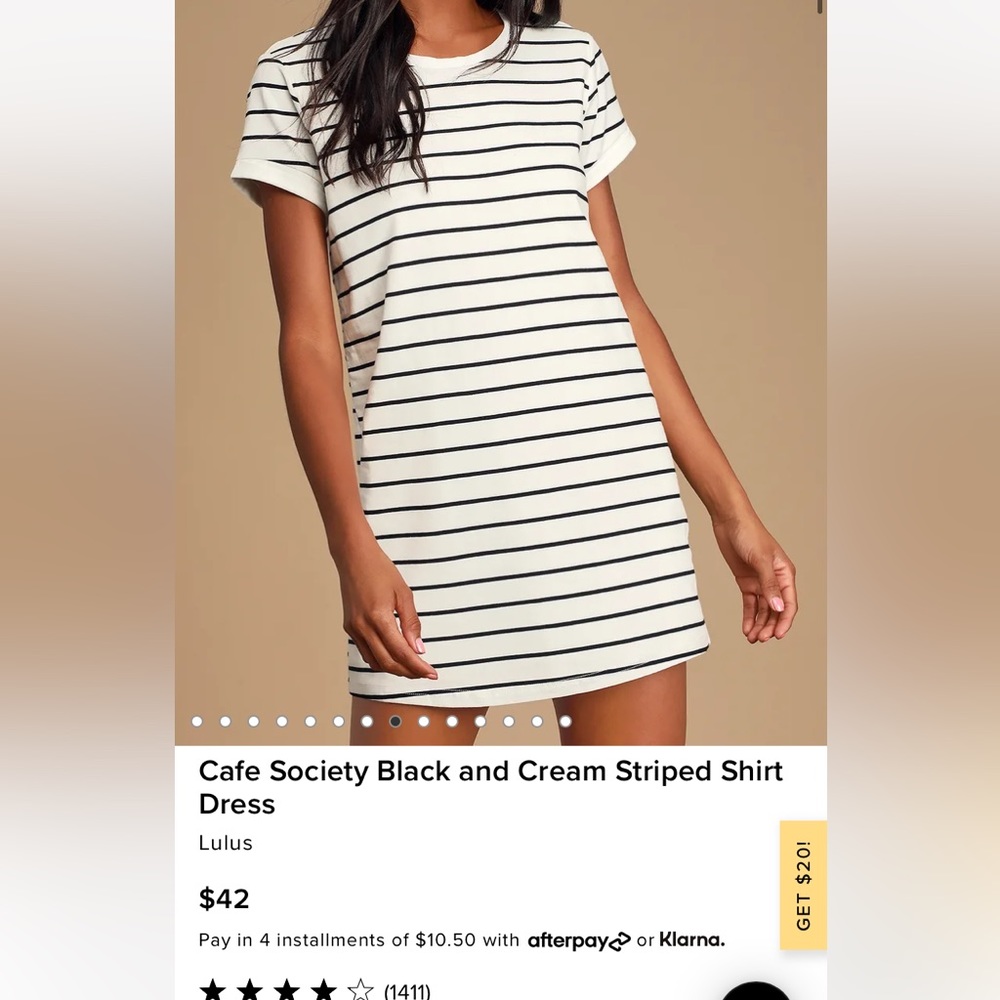 Lulu’s Striped T-Shirt Dress